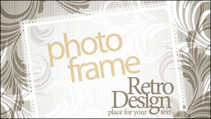 Elegante patrn de la sombra decorativa caja de texto de diseño vectorial -1