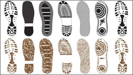 Variedad de zapatos bien imprime 02 - vector