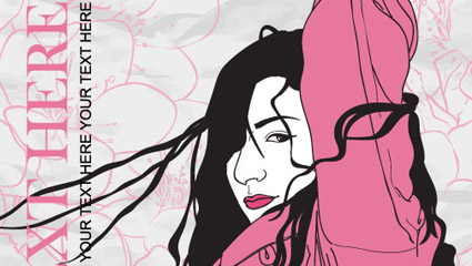 Dibujos animados de moda de belleza 03 - vector