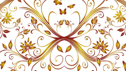 Flor y forma de mariposa material de vectores de fondo