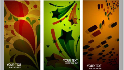 La tendencia de la tarjeta de grficos de colores dinmicos 01 - vector