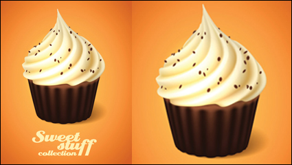 El material de postres 03 - vector