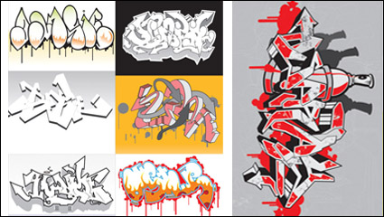 Fuentes Graffiti - vector
