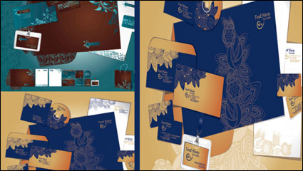Dos empresas de diseño VI plantilla vector de material