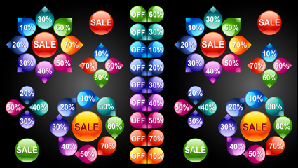 Material de botn de icono 01 - vector