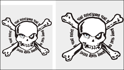 Sello Skull vector de material