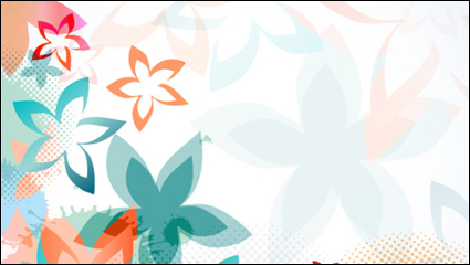Flores de colores patrn de fondo 01 - vector