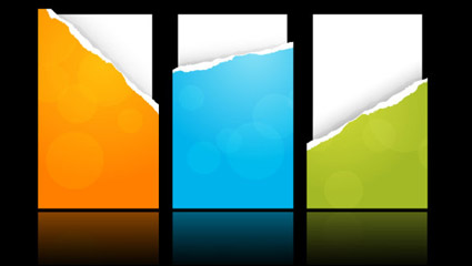 Papel de material de pginas rasgadas 01 - vector