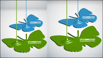 Pintar la forma de goteo diseño de fondo vector material -5