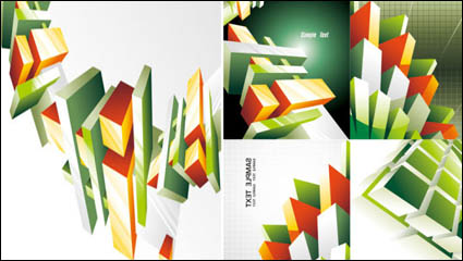 Cubo de la tendencia de fondo comercial de vector de material