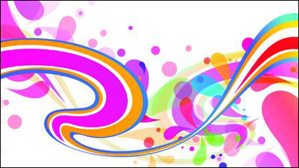 El fondo negro del material vector patrn -4 colorido
