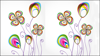 Patrn de colores de flores de fondo - vector