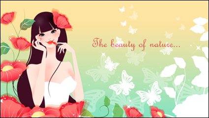 Cartoon vector de fondo hermoso