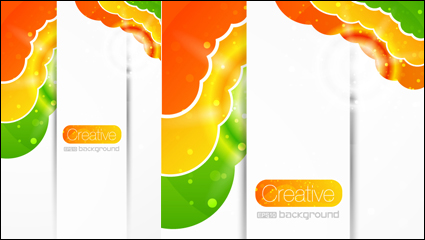 Flor creativa de fondo de colores brillantes de vectores -4