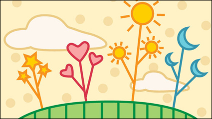 Natural de flores vector material