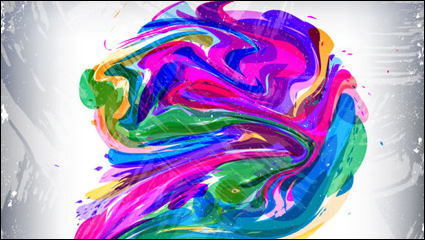 Detrs del patrn pigmento pintura 03 - vector