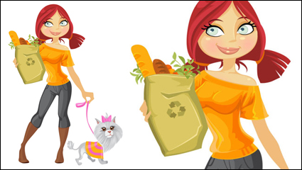 Chicas ilustrador 04 - vector