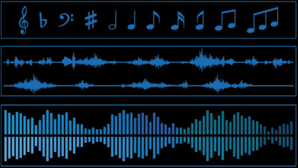 Material de la banda de audio 01 - vector