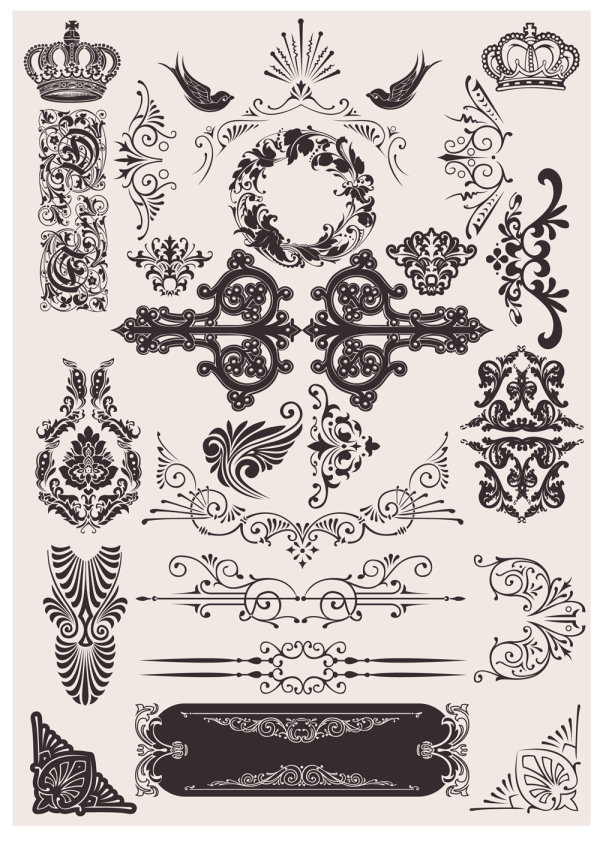 Exquisito fondo patrn decorativo 03 - vector de material