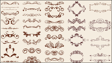 Al estilo europeo encaje patrn 02 - vector de material
