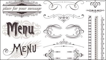 Al estilo europeo encaje patrn 02 - vector de material