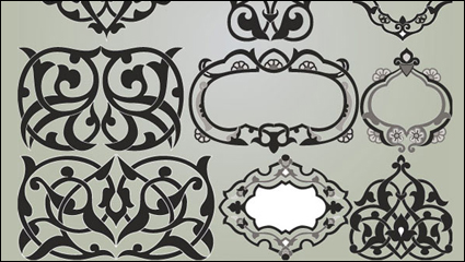 Esquina delicado patrn 02 - vector de material