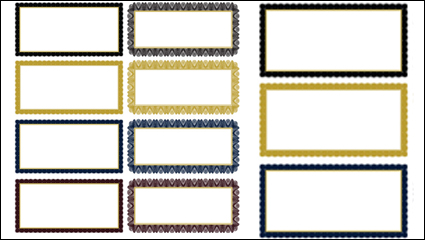 Certificado de bastidor y accesorios de placa 03 - vector