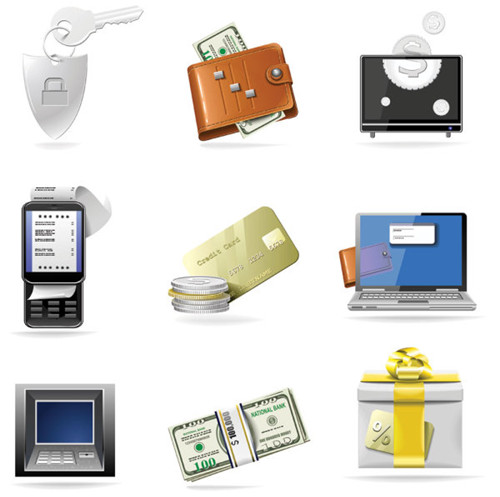 Icono financieras comerciales - vector de material