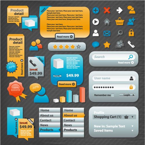 Prctica elementos de diseño web 02 - vector de material