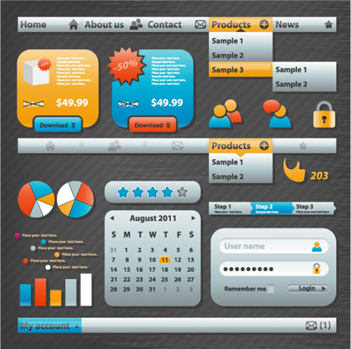 Prctica elementos de diseño web 04 - vector de material