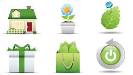 Icono verde de 01 - Vector