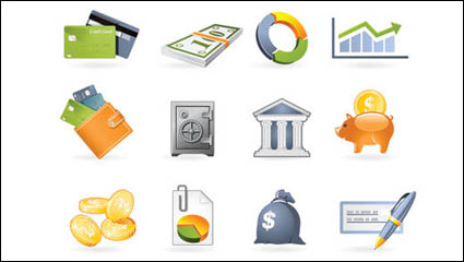 Comercial y financiero icono material de vectores -2