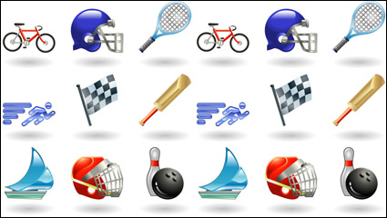 Relacionadas con el deporte iconos 01 - Vector