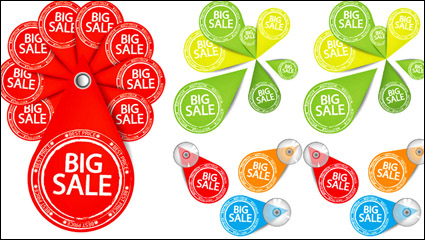 Las ventas de etiqueta personalizada vector material