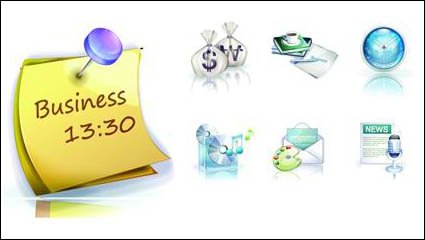 Negocio exquisito 3D vector material -1