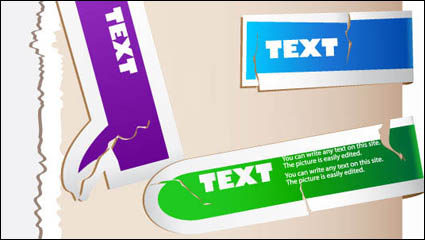 Fractura de las etiquetas de textura de color 01 - Vector