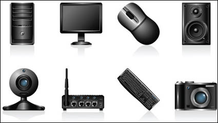Gray equipo icono material de vectores