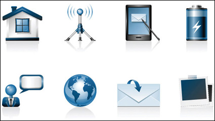 Blue icono material de vectores