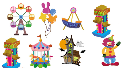 Cute dibujos animados de los 02 juegos en el icono - vector