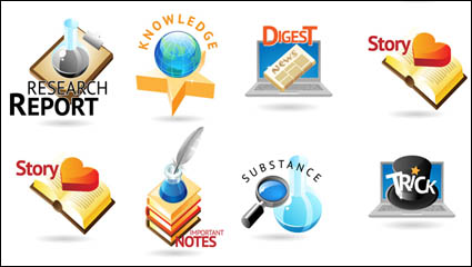 La vida en tres dimensiones icono de la moda vector material -2
