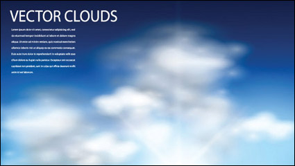 Cielo azul y nubes de vectores