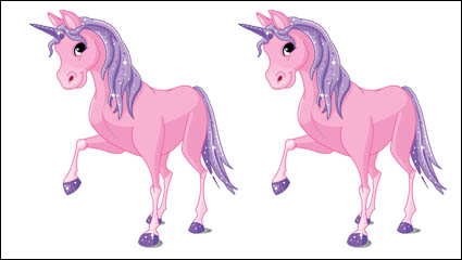 Cute dibujos animados de caballo 01 - vector