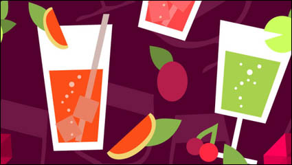 Caricatura de bebidas de fondo 01 - vector