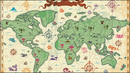 Viajes y turismo de los elementos -3 vector de material