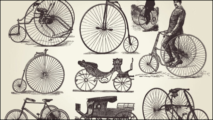 Al estilo europeo antiguo medio de transporte 01 - Vector