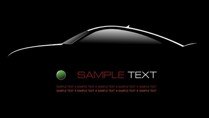 Silueta coche vector material -1