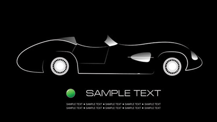 La silueta de coches vector de material -5