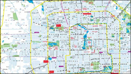 La ciudad de Beijing mapa vectorial