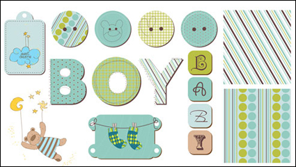 Vector material de los niños lindos