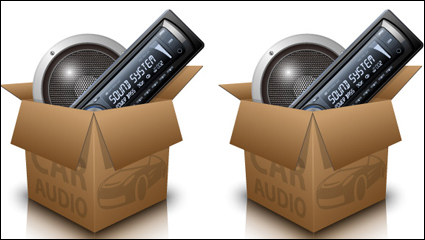 Car audio de material de vectores -4